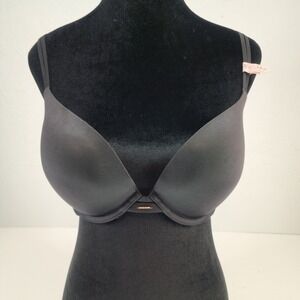 Victoria's Secret Black Very Sexy Push-Up Underwire Plunge Bra 34DD Lingerie